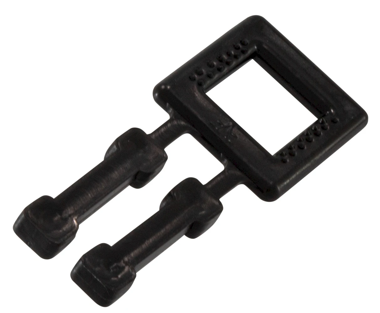 BP5-16 mm - fibbie in plastica nera - 1000 pz
